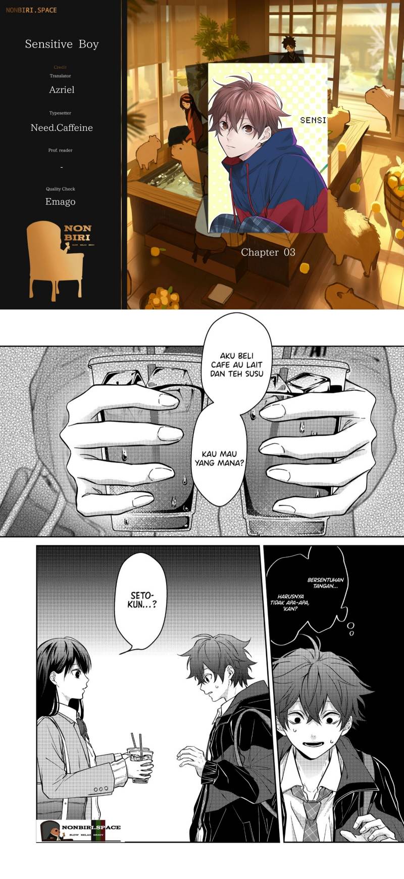 Sensitive Boy Manga Chapter 1 Komik Sensitive boy Chapter 3 Bahasa Indonesia - BacaKomik