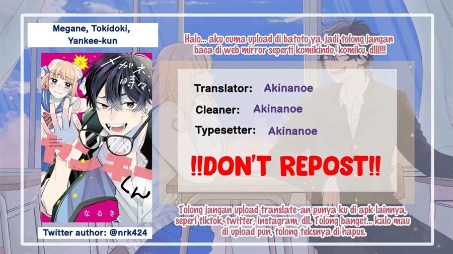 Komik Megane, Tokidoki, Yankee-kun Chapter 10 Bahasa Indonesia - KomikIndo