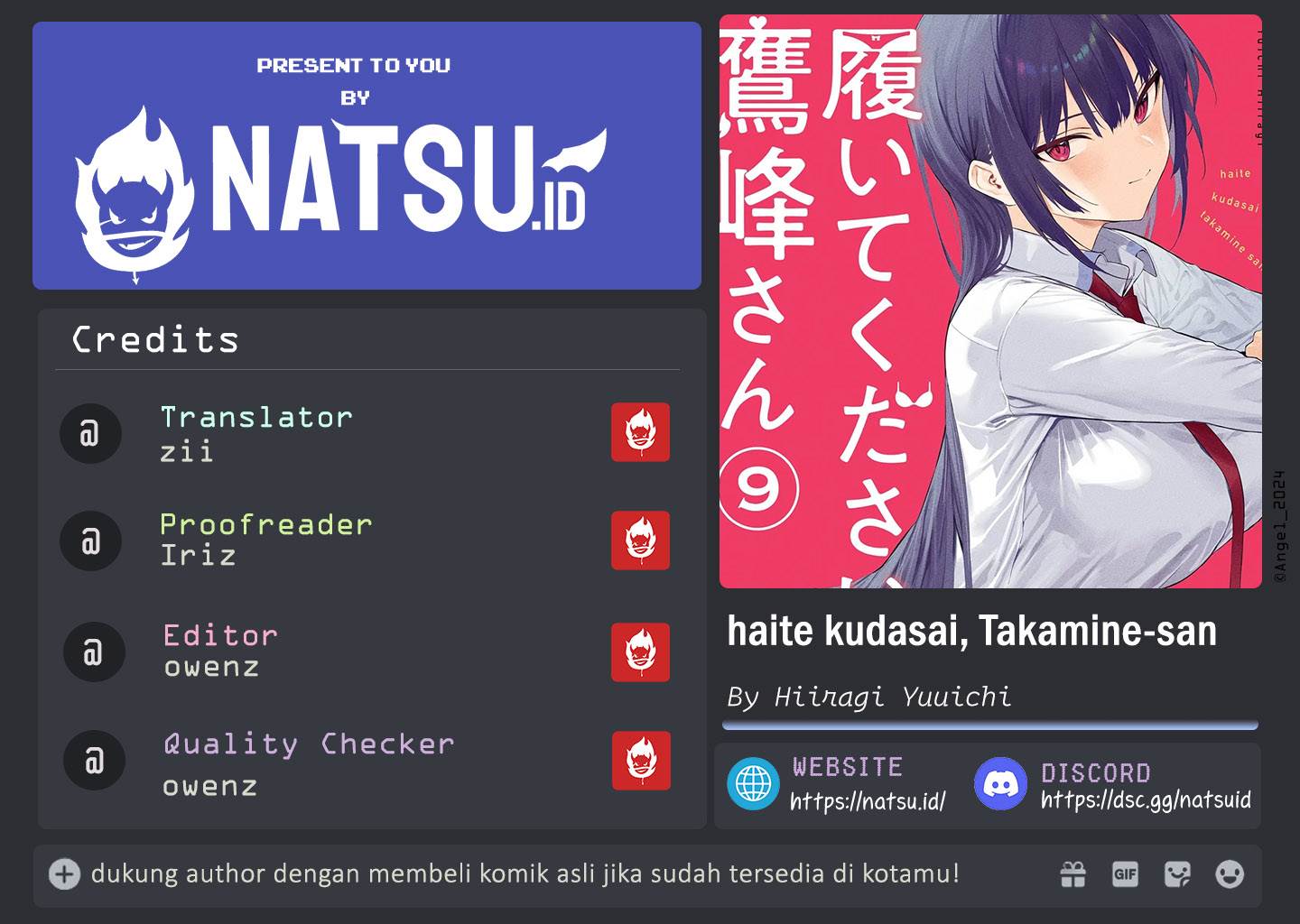 Komik Haite Kudasai, Takamine San Chapter 58 Bahasa Indonesia - KomikIndo