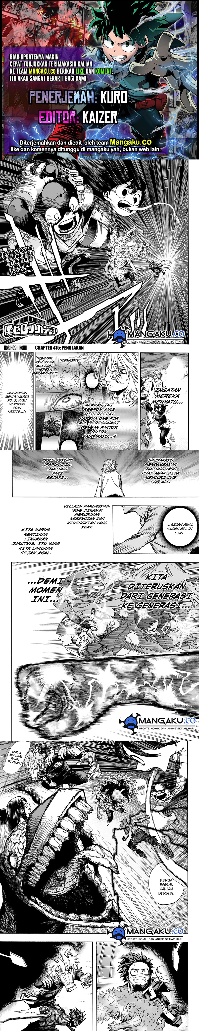 Komik Boku no Hero Academia Chapter 415 Bahasa Indonesia - KomikIndo